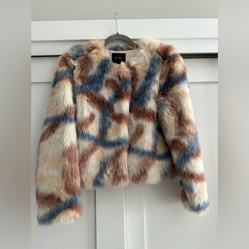 Jessica Simpson Multicolor Faux Fur Jacket